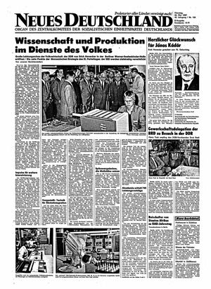 Neues Deutschland Online-Archiv vom 26.05.1987