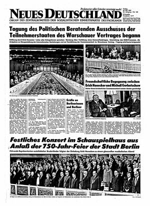 Neues Deutschland Online-Archiv vom 29.05.1987