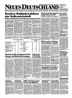 Neues Deutschland Online-Archiv vom 04.07.1987