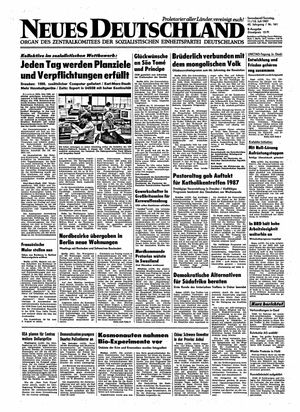 Neues Deutschland Online-Archiv vom 11.07.1987