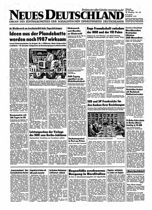 Neues Deutschland Online-Archiv vom 22.07.1987