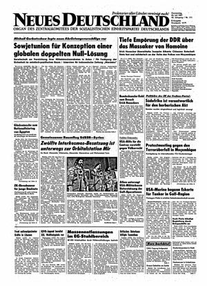 Neues Deutschland Online-Archiv vom 23.07.1987
