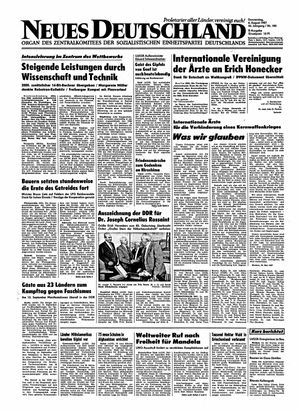 Neues Deutschland Online-Archiv vom 06.08.1987