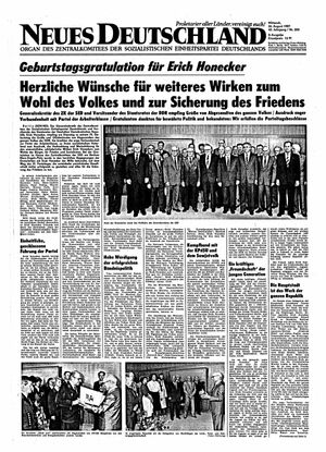 Neues Deutschland Online-Archiv vom 26.08.1987