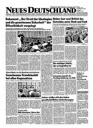 Neues Deutschland Online-Archiv vom 28.08.1987