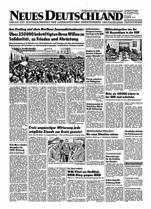 Neues Deutschland Online-Archiv vom 29.08.1987