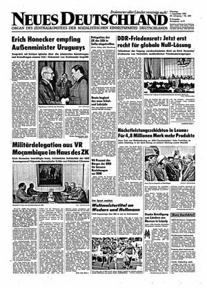 Neues Deutschland Online-Archiv vom 01.09.1987