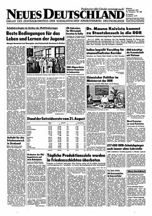 Neues Deutschland Online-Archiv vom 02.09.1987