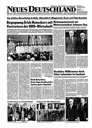 Neues Deutschland Online-Archiv vom 10.09.1987