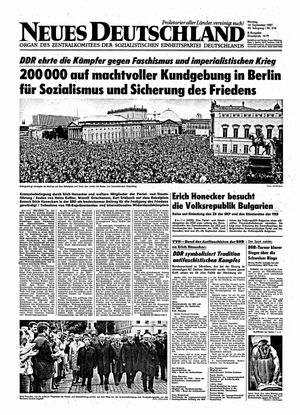 Neues Deutschland Online-Archiv vom 14.09.1987
