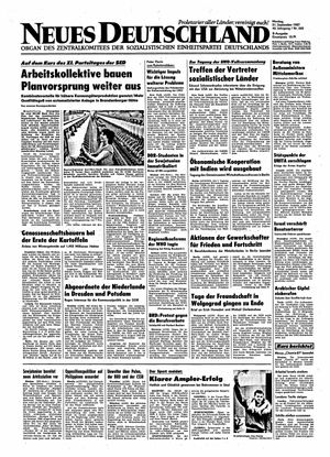 Neues Deutschland Online-Archiv vom 21.09.1987