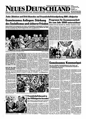 Neues Deutschland Online-Archiv vom 25.09.1987