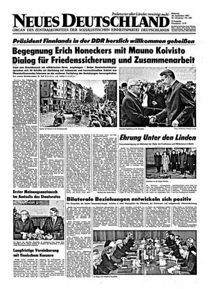 Neues Deutschland Online-Archiv vom 30.09.1987