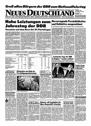 Neues Deutschland Online-Archiv vom 06.10.1987