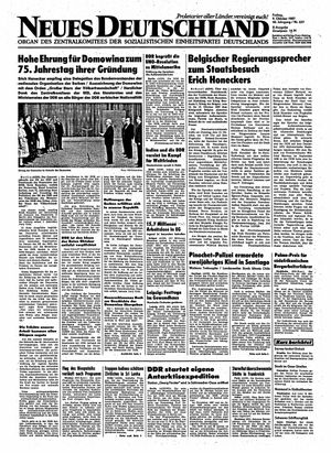 Neues Deutschland Online-Archiv vom 09.10.1987