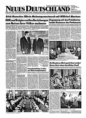 Neues Deutschland Online-Archiv vom 15.10.1987