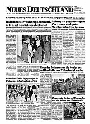Neues Deutschland Online-Archiv vom 16.10.1987