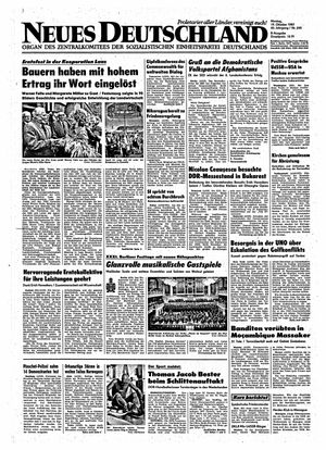 Neues Deutschland Online-Archiv vom 19.10.1987