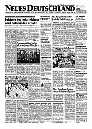 Neues Deutschland Online-Archiv vom 20.10.1987