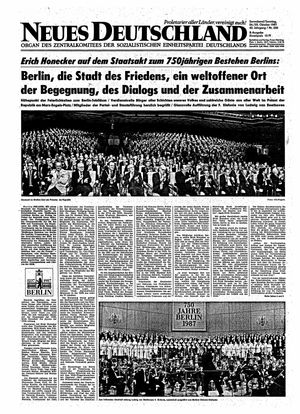 Neues Deutschland Online-Archiv vom 24.10.1987