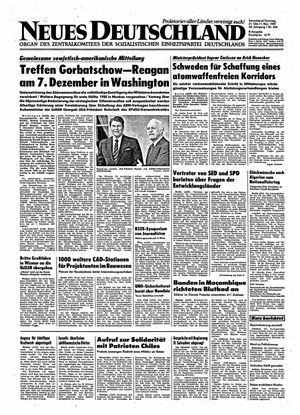 Neues Deutschland Online-Archiv vom 31.10.1987