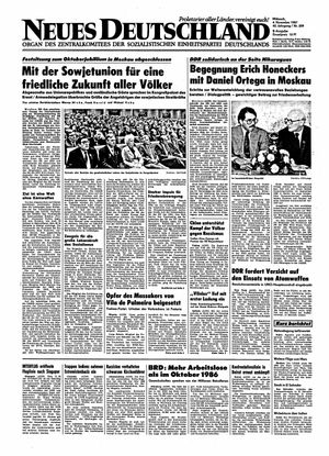 Neues Deutschland Online-Archiv vom 04.11.1987