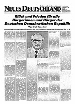 Neues Deutschland Online-Archiv vom 31.12.1987