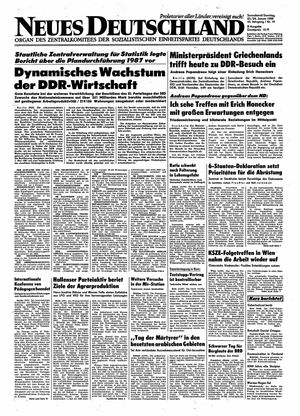 Neues Deutschland Online-Archiv on Jan 23, 1988