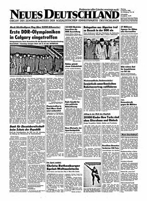 Neues Deutschland Online-Archiv vom 08.02.1988