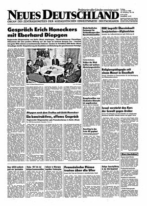 Neues Deutschland Online-Archiv vom 12.02.1988