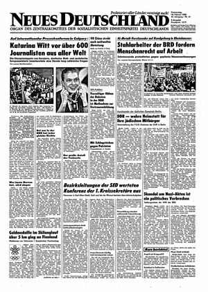 Neues Deutschland Online-Archiv vom 18.02.1988