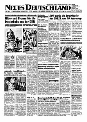 Neues Deutschland Online-Archiv vom 23.02.1988