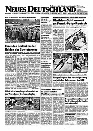 Neues Deutschland Online-Archiv vom 24.02.1988
