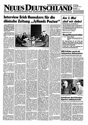 Neues Deutschland Online-Archiv vom 21.04.1988