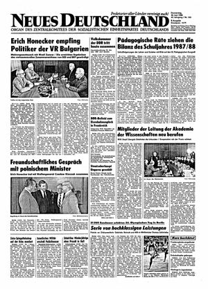 Neues Deutschland Online-Archiv vom 30.06.1988