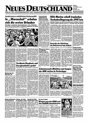Neues Deutschland Online-Archiv vom 04.07.1988