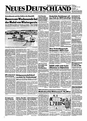 Neues Deutschland Online-Archiv vom 11.07.1988
