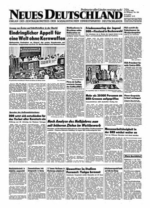 Neues Deutschland Online-Archiv vom 05.08.1988