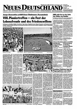 Neues Deutschland Online-Archiv vom 18.08.1988