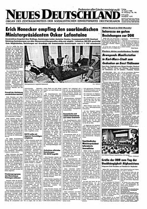 Neues Deutschland Online-Archiv on Aug 19, 1988