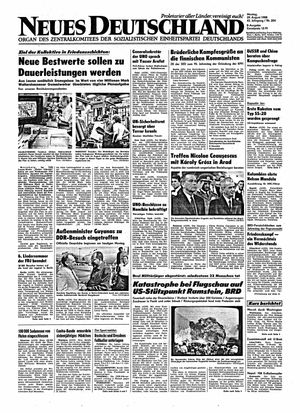 Neues Deutschland Online-Archiv vom 29.08.1988