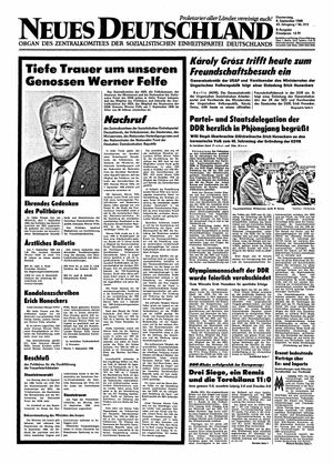 Neues Deutschland Online-Archiv vom 08.09.1988
