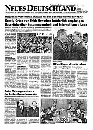 Neues Deutschland Online-Archiv vom 09.09.1988
