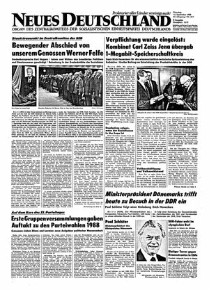 Neues Deutschland Online-Archiv vom 13.09.1988