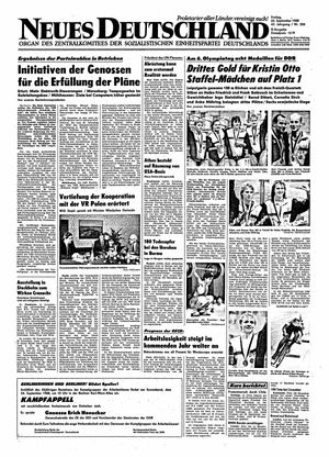 Neues Deutschland Online-Archiv vom 23.09.1988