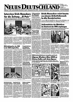 Neues Deutschland Online-Archiv vom 27.09.1988