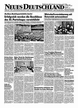 Neues Deutschland Online-Archiv vom 21.10.1988