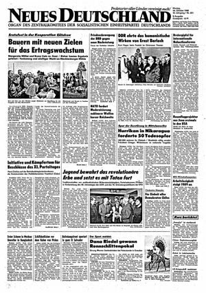Neues Deutschland Online-Archiv vom 24.10.1988