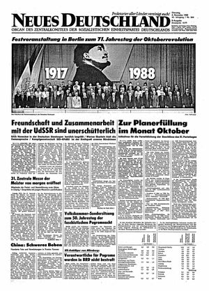 Neues Deutschland Online-Archiv on Nov 8, 1988