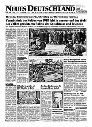 Neues Deutschland Online-Archiv on Nov 10, 1988
